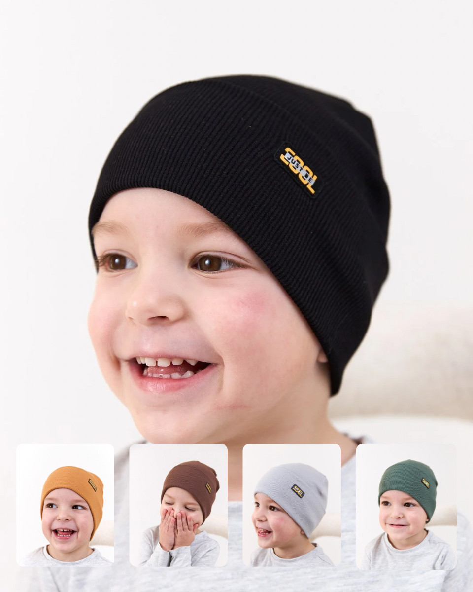 Шапка одношарова для хлопчиків арт. 3689, фото 1