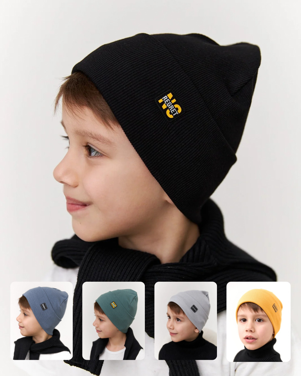 Шапка одношарова для хлопчиків арт. 3691, фото 1
