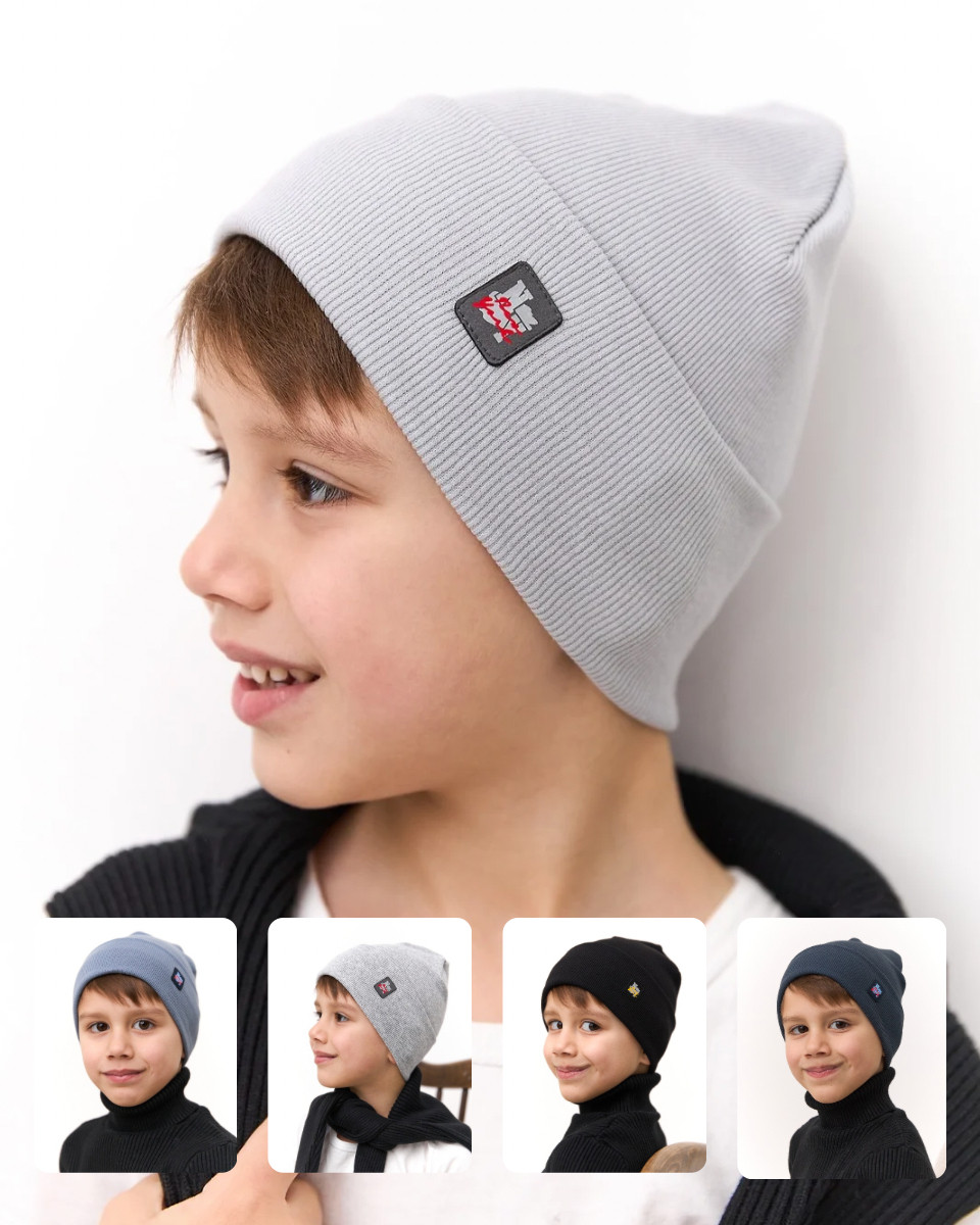 Шапка одношарова для хлопчиків арт. 3692, фото 1