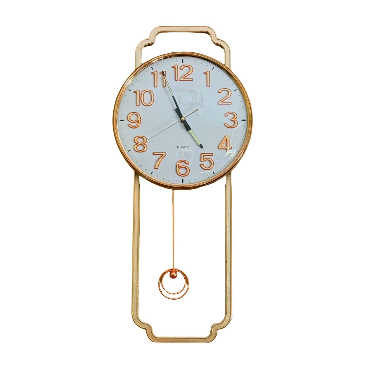 Годинник настінний 9248T круглий золотий (76см)