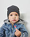 Шапка одношарова з відворотом для хлопчиків арт. 3445, фото 3