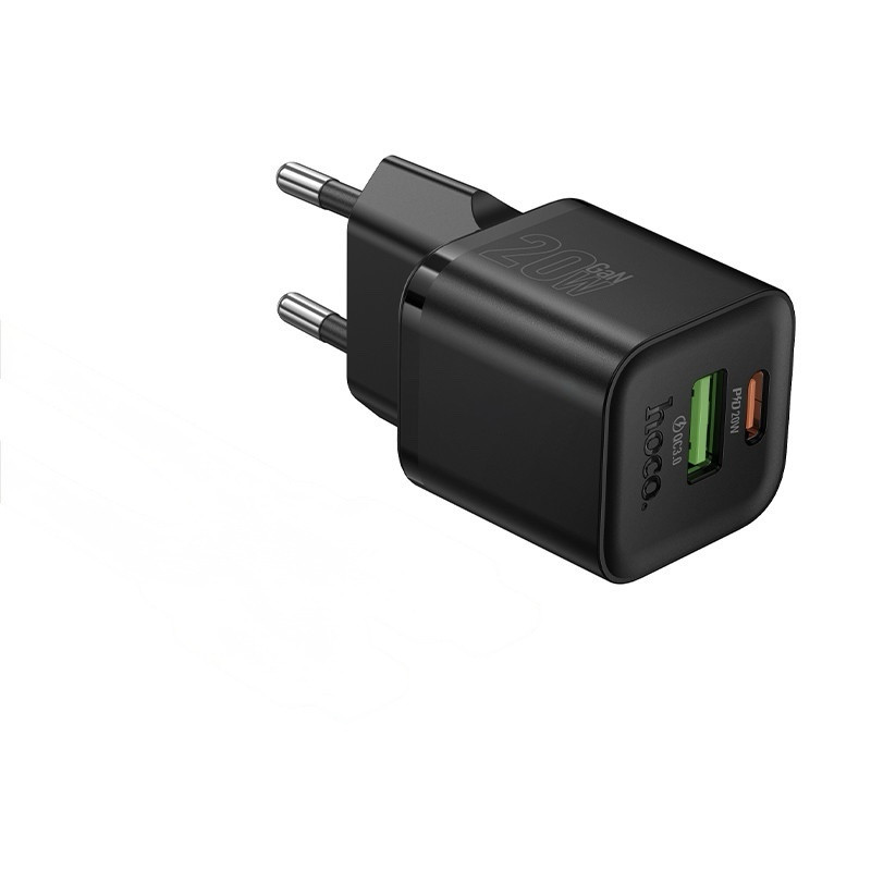 МЗП Hoco N65 Ingenious PD20W+QC3.0 charger (EU) Black