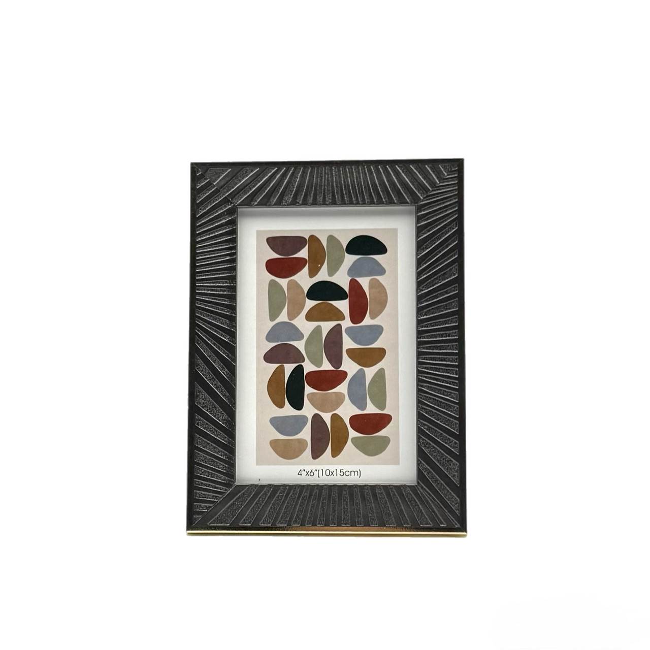 Рамка пластікова 2403 10*15 золото з темно-сірим візерунком