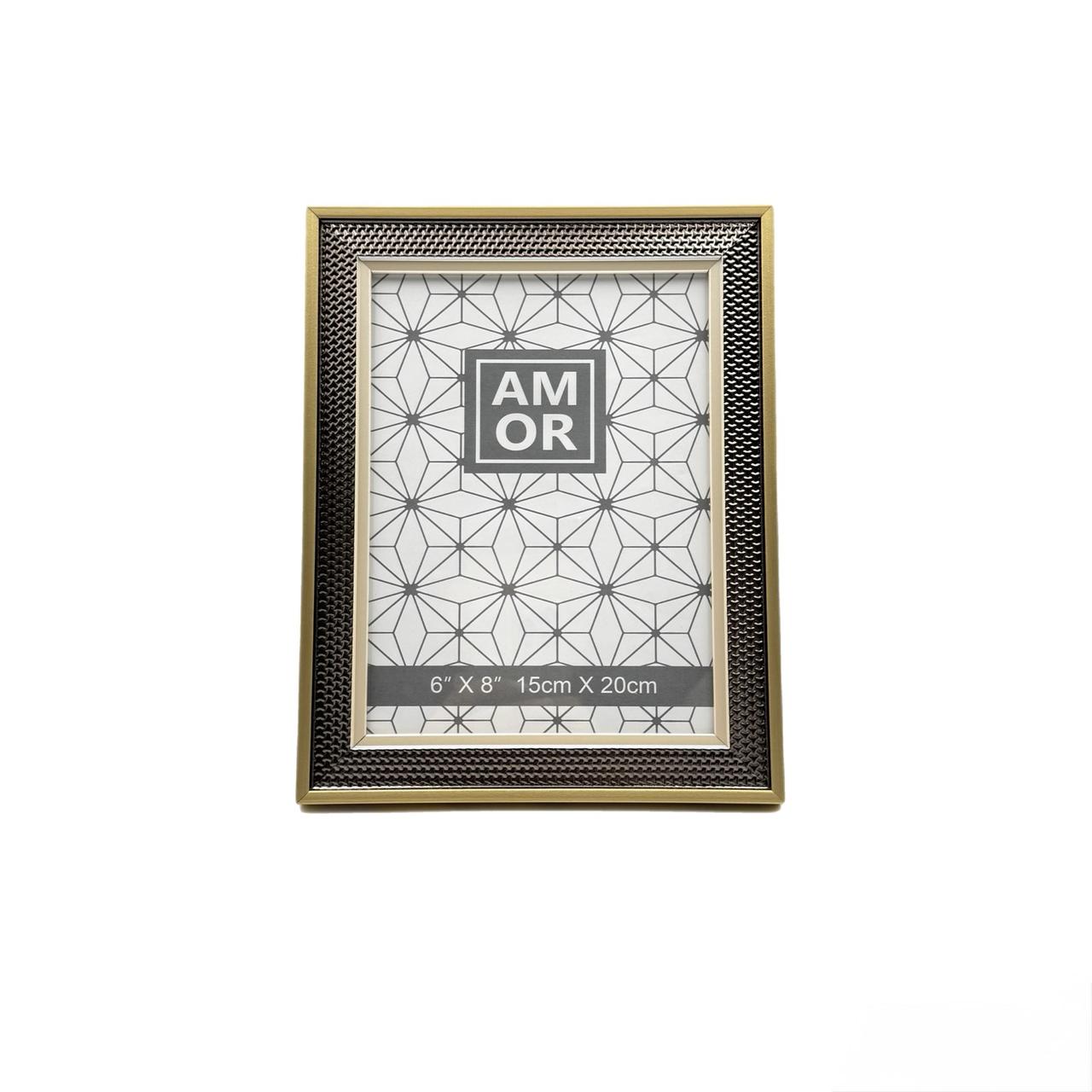 Рамка пластікова 958D 15*20 плетена коричнева