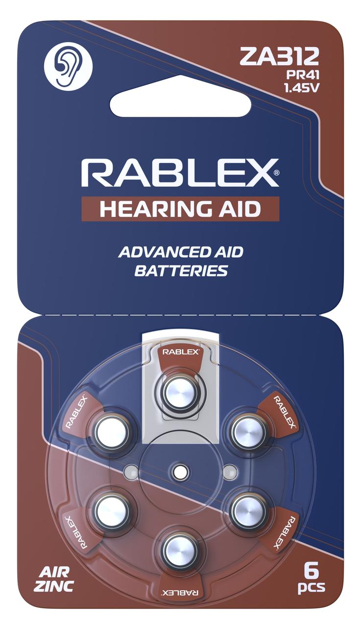 Батарейки Rablex ZA312 Zinc Air 6шт