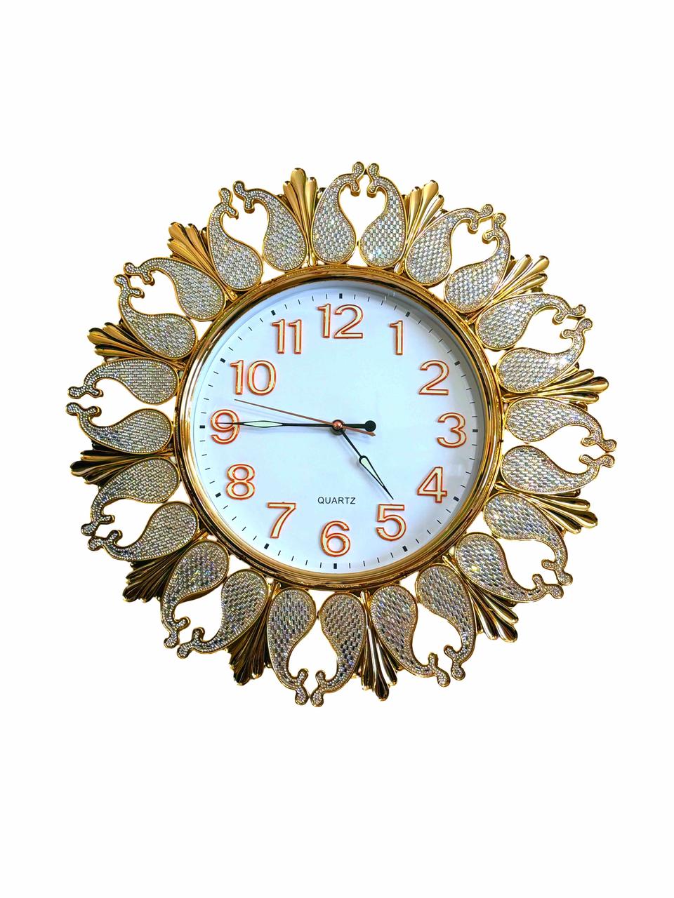 Годинник настінний 9293AT круглий золотий (46см)