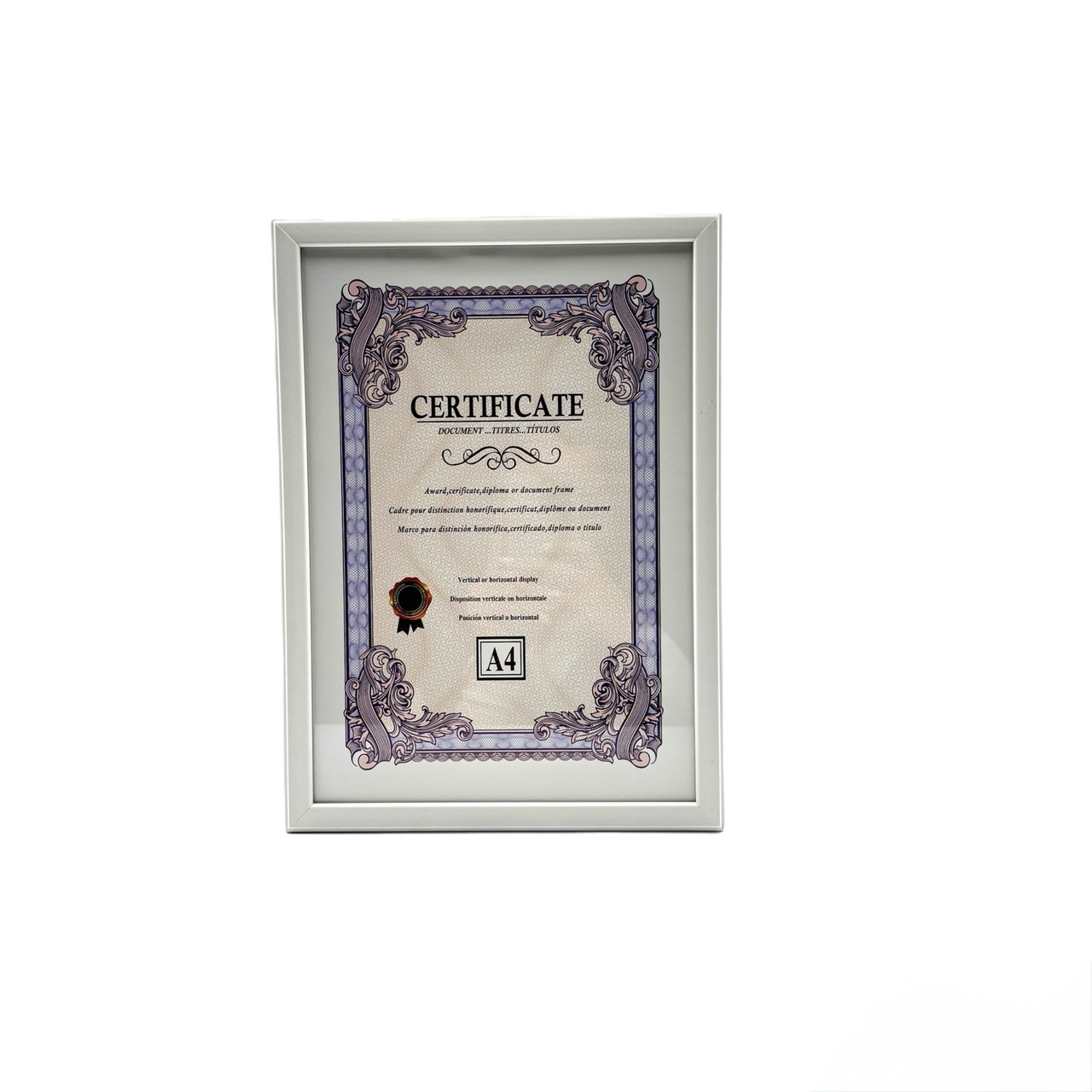 Рамка пластікова ND120 21*29,7 біла для диплому/грамот/фото