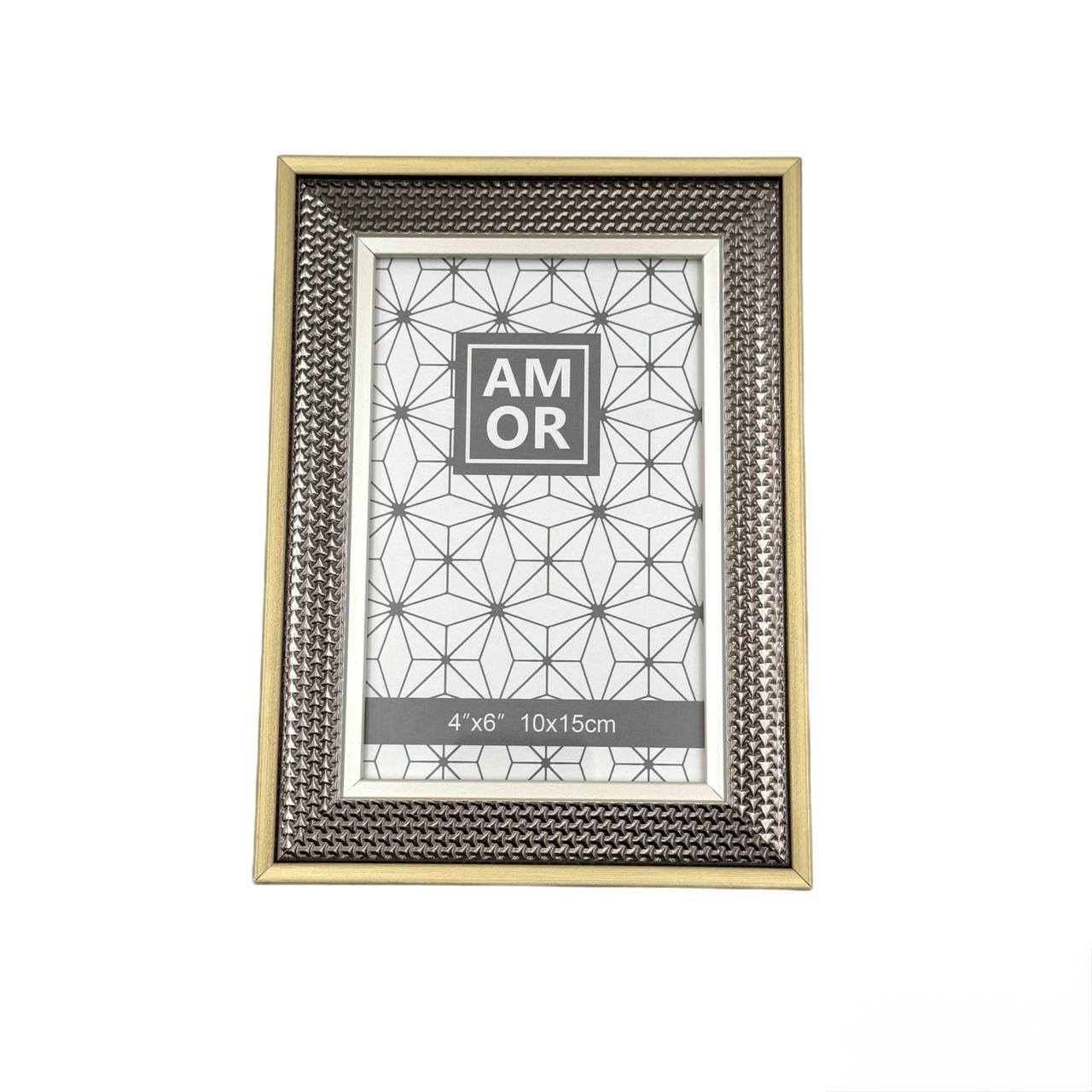 Рамка пластікова 958D 10*15 коричнева