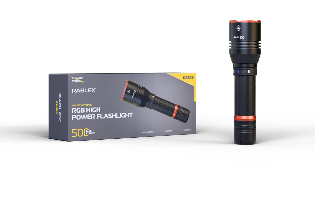 RB 925 Ліхтарик ручний алюмінієвий RGB потужний Rablex