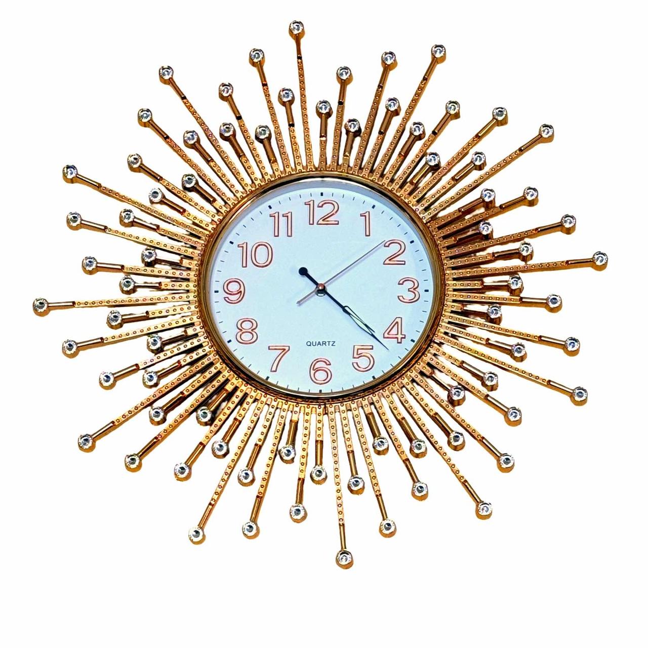 Годинник настінний 9265T круглтй золотий (28см)