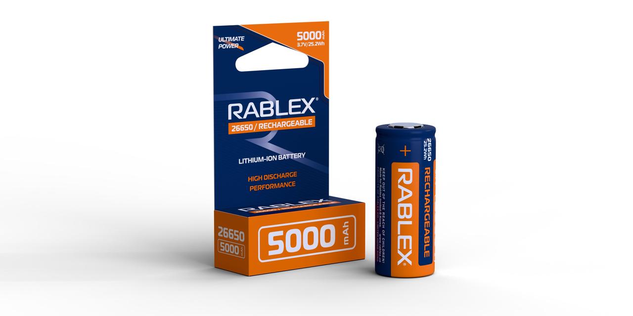 Аккумулятор 26650 Rablex Li-ion 5000mAh