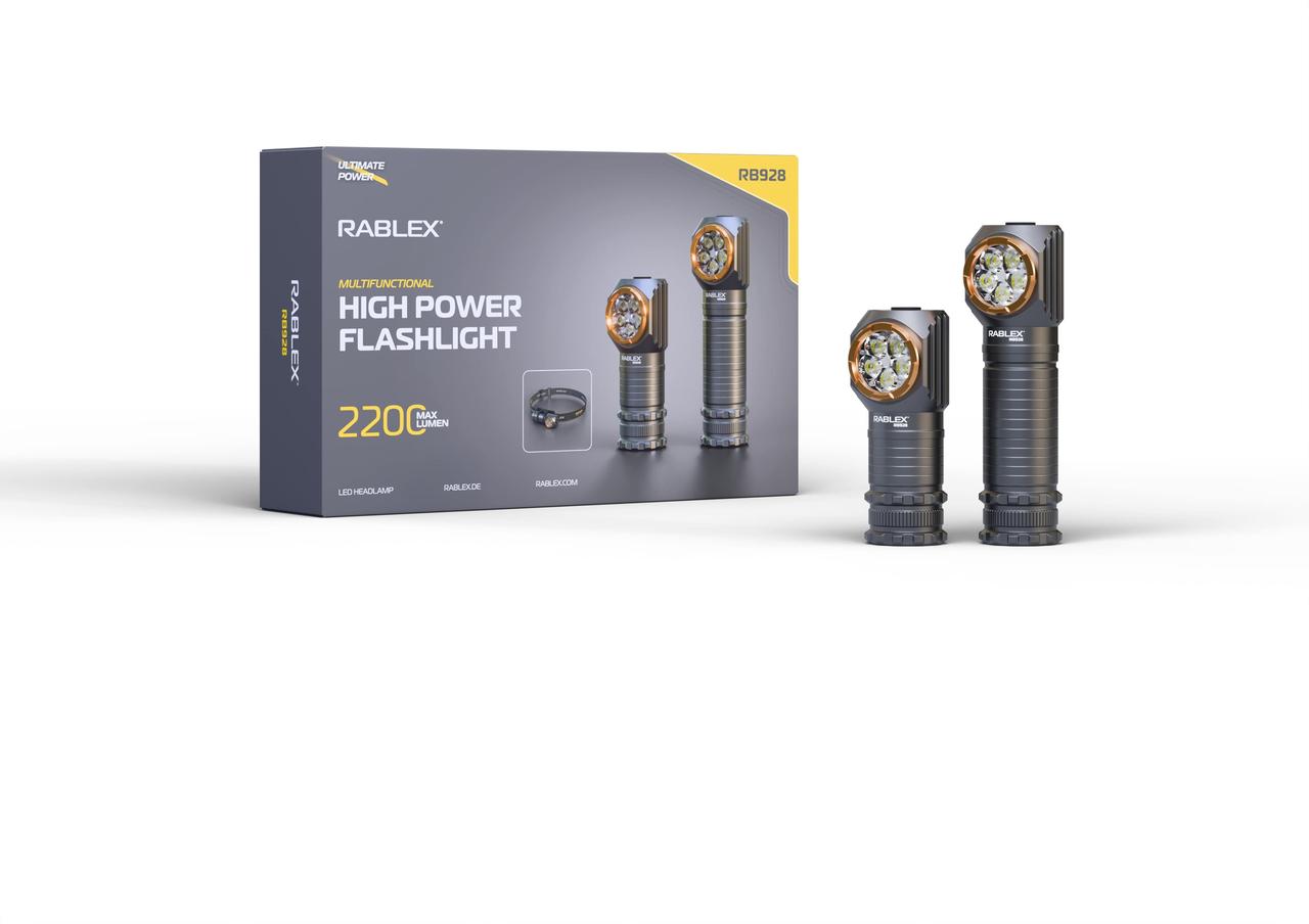 RB 928 Ліхтарик налобний + ручний багатофункціональний Rablex