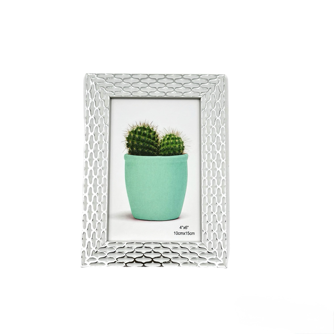 Рамка пластікова 867B 10*15 біла з візерунком