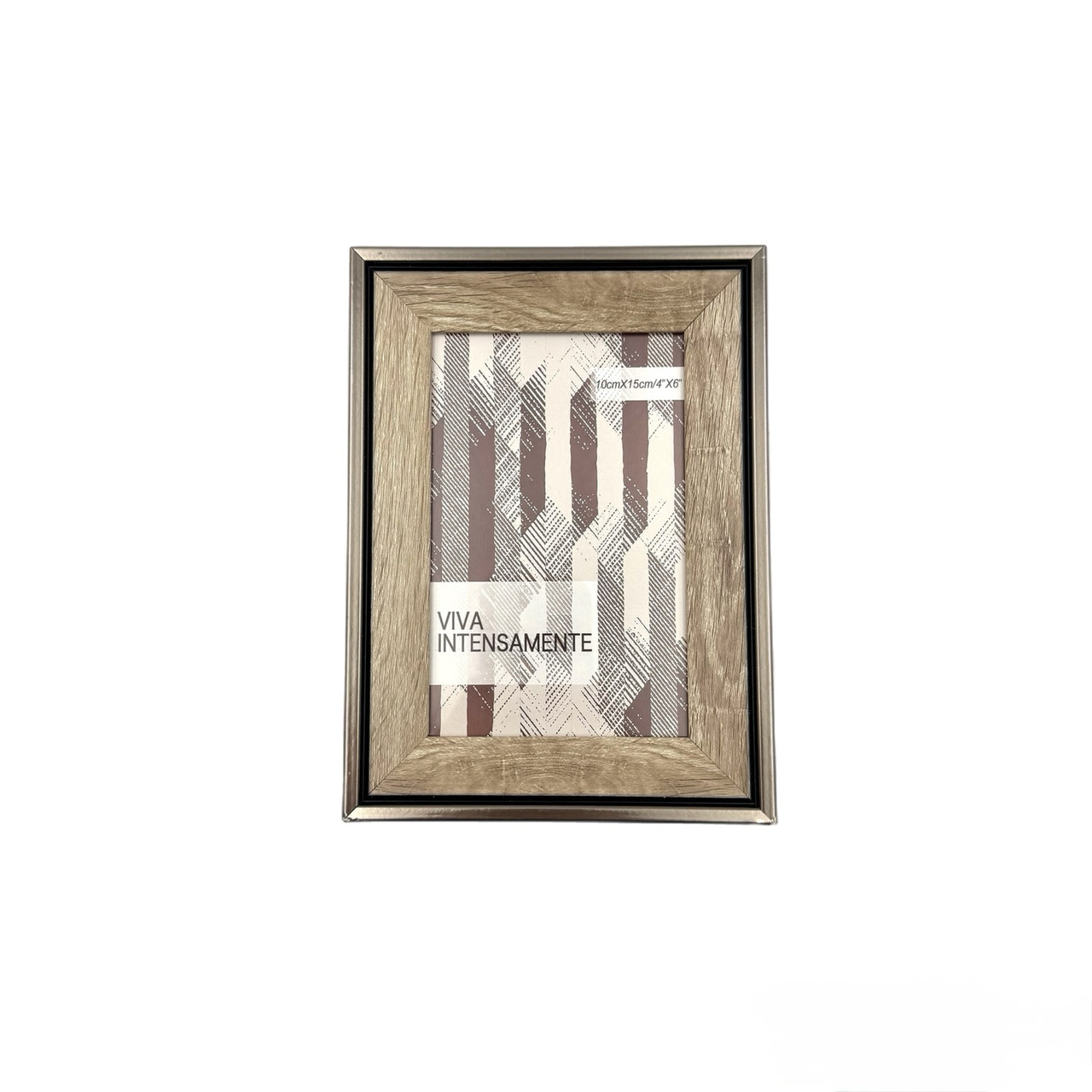 Рамка пластікова 759A 10*15 коричнева з обідком