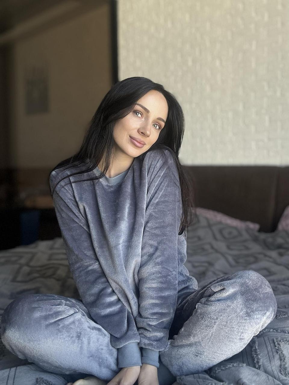 Піжама жіноча COSY тепла "Теплик", сіра, фото 1