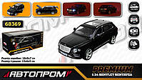 Машина метал 1:34 BENTLEY BENTAYGA Бентлі чорна світло звук, відкр.двері 15*6*5см (68369), фото 8