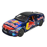 Машина метал BMW M4 G82 БМВ RED BULL LIVERY чорна 1:24 світло звук відкр.двері 20*8*5,5см (68292A), фото 3