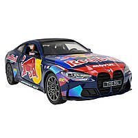 Машина метал BMW M4 G82 БМВ RED BULL LIVERY чорна 1:24 світло звук відкр.двері 20*8*5,5см (68292A), фото 4