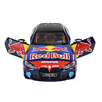 Машина метал BMW M4 G82 БМВ RED BULL LIVERY чорна 1:24 світло звук відкр.двері 20*8*5,5см (68292A), фото 6