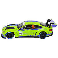 Машина метал BMW M4 GT3 БМВ зелена 1:24 світло звук відкр.двері 21*8,5*6см (68282A(PG), фото 4