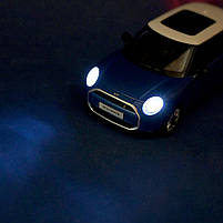 Машина метал Mini Cooper Міні Купер синя 1:28 світло звук відкр двері 14*6*5 см (68740B), фото 6