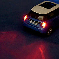 Машина метал Mini Cooper Міні Купер синя 1:28 світло звук відкр двері 14*6*5 см (68740B), фото 7