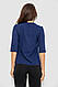 Блуза однотонна, колір синій, 230R1121-8, фото 4