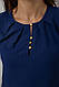 Блуза однотонна, колір синій, 230R1121-8, фото 5