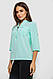 Блуза однотонна, колір м'ятний, 230R96-1, фото 3