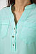 Блуза однотонна, колір м'ятний, 230R96-1, фото 5