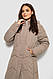 Куртка жіноча двостороння зимова, колір темно-бежевий, 244R24115, фото 3