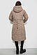 Куртка жіноча двостороння зимова, колір темно-бежевий, 244R24115, фото 5