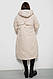 Куртка жіноча двостороння зимова, колір темно-бежевий, 244R24115, фото 9
