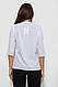 Блуза однотонна, колір білий, 230R1121-7, фото 4