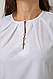 Блуза однотонна, колір білий, 230R1121-7, фото 5
