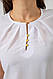 Блуза однотонна, колір білий, 230R112, фото 5