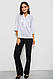 Блуза однотонна, колір білий, 230R96-1, фото 2