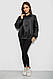 Бомбер жіночий з принтом, колір чорний, 257R72-2, фото 3