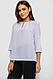 Блуза однотонна, колір білий, 230R1121-8, фото 3