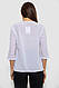 Блуза однотонна, колір білий, 230R1121-8, фото 4