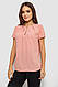 Блуза однотонна, колір пудровий, 230R112, фото 3