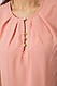 Блуза однотонна, колір пудровий, 230R112, фото 5