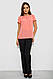Блуза однотонна, колір персиковий, 230R112, фото 2