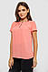 Блуза однотонна, колір персиковий, 230R112, фото 3