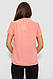 Блуза однотонна, колір персиковий, 230R112, фото 4
