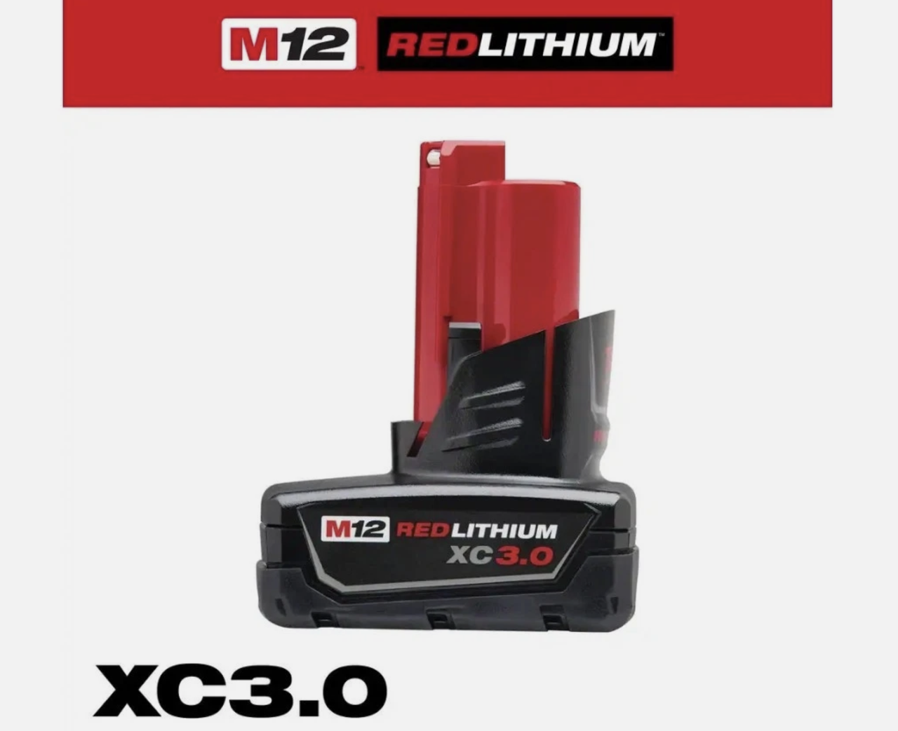 Акумуляторна батарея Milwaukee M12 3.0 Ah 48-11-2402 REDLITHIUM