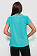 Блуза однотонна, колір бірюзовий, 230R112, фото 4