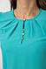 Блуза однотонна, колір бірюзовий, 230R112, фото 5