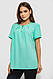 Блуза однотонна, колір м'ятний, 230R112-15, фото 3
