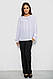 Блуза однотонна, колір білий, 230R1122-6, фото 2